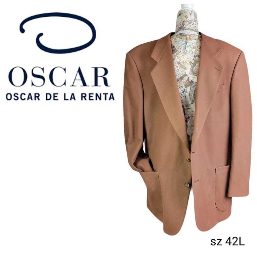 Oscar De La Renta Vintage Brown Lightweight Blazer 2 Button Jacket Coat